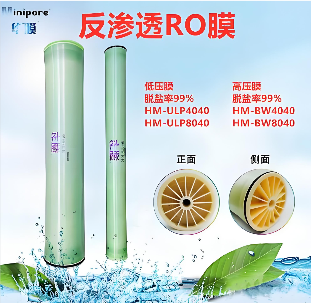 华膜RO反渗透膜4040/8040/6040/10040净水设备水处理膜
